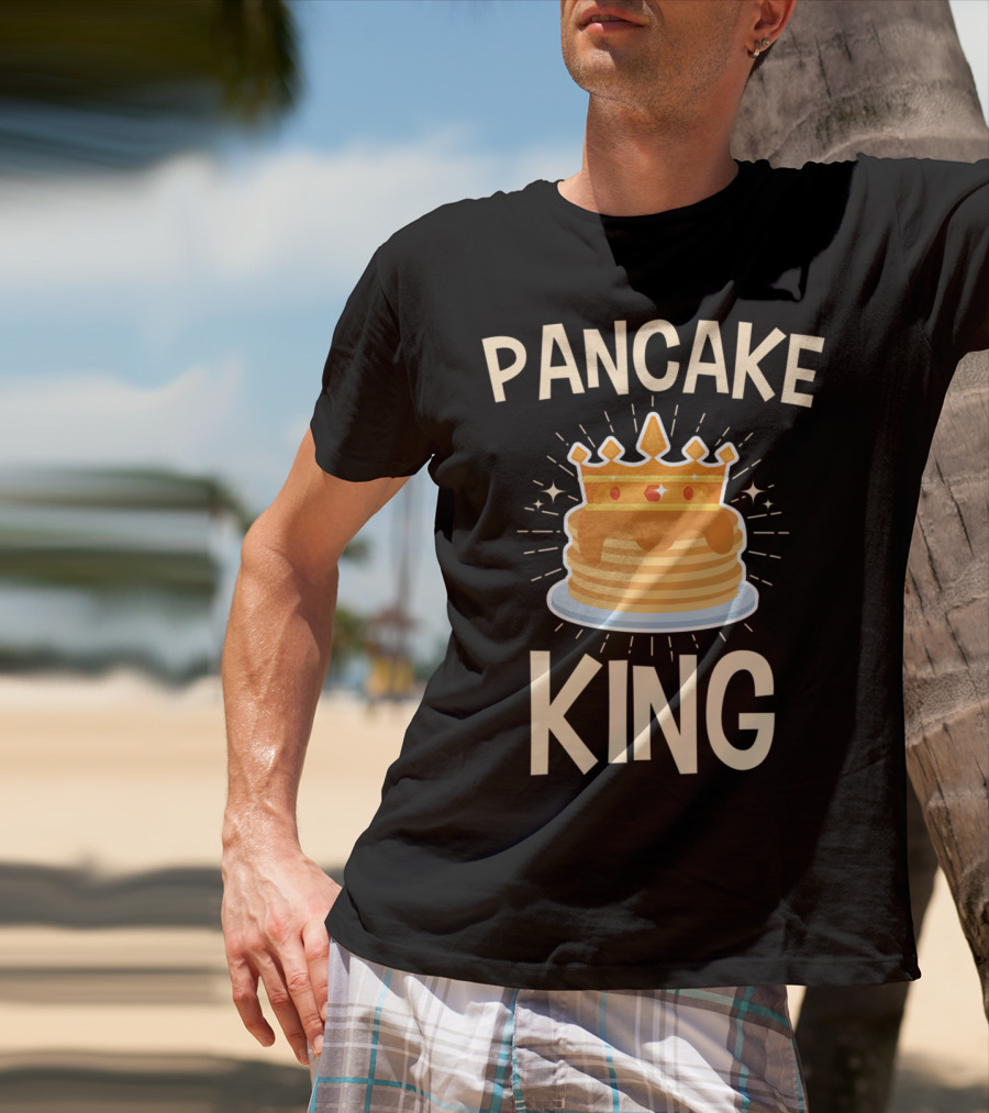Pancake King Breakfast Stack Crown T-Shirt