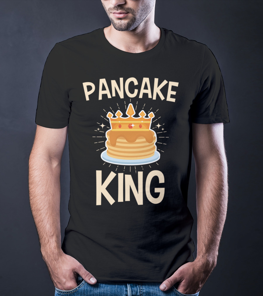 Pancake King Breakfast Stack Crown T-Shirt