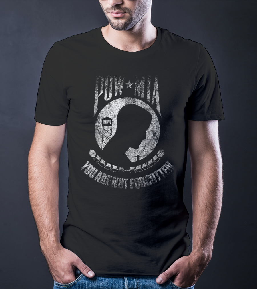 POW MIA You Are Not Forgotten Prisoner Of War Flag T-Shirt