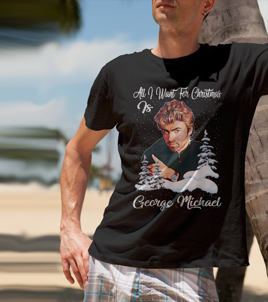 All I Want For Christmas Is George Michael Retro Love T-Shirt
