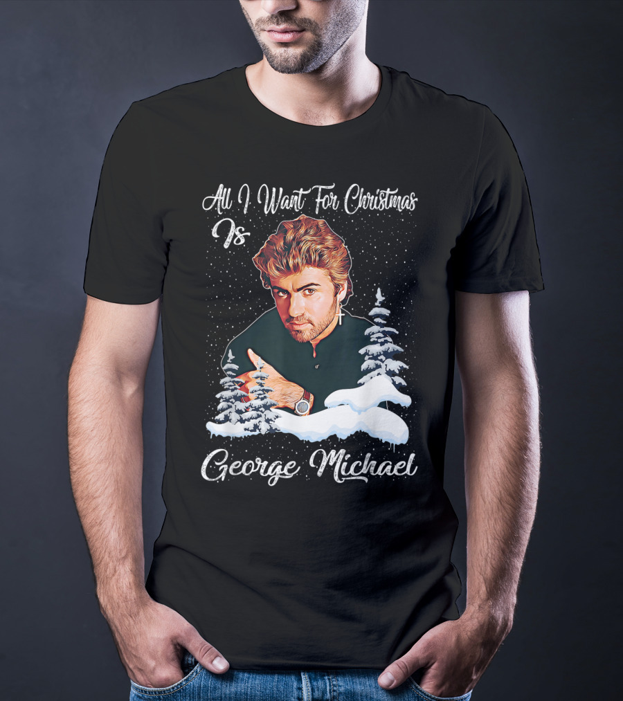 All I Want For Christmas Is George Michael Retro Love T-Shirt