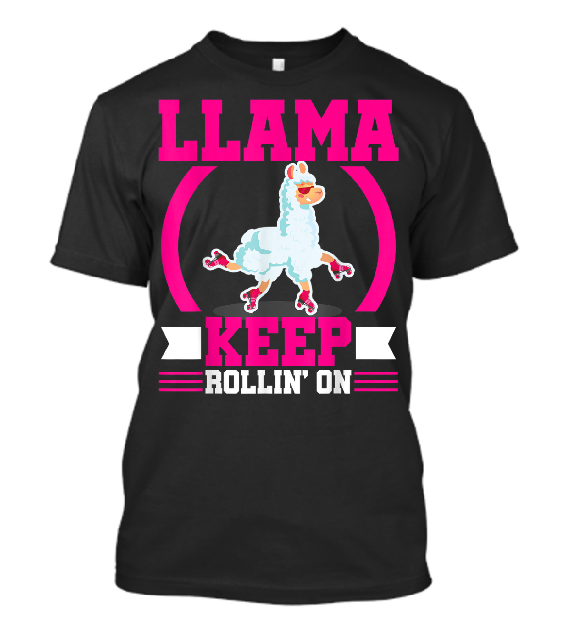 Llama Keep Rollin' On Funny Skater Derby Skating T-Shirt