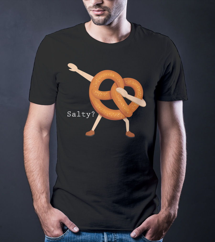 Salty Dabbing Pretzel Funny Foodie Baker T-Shirt