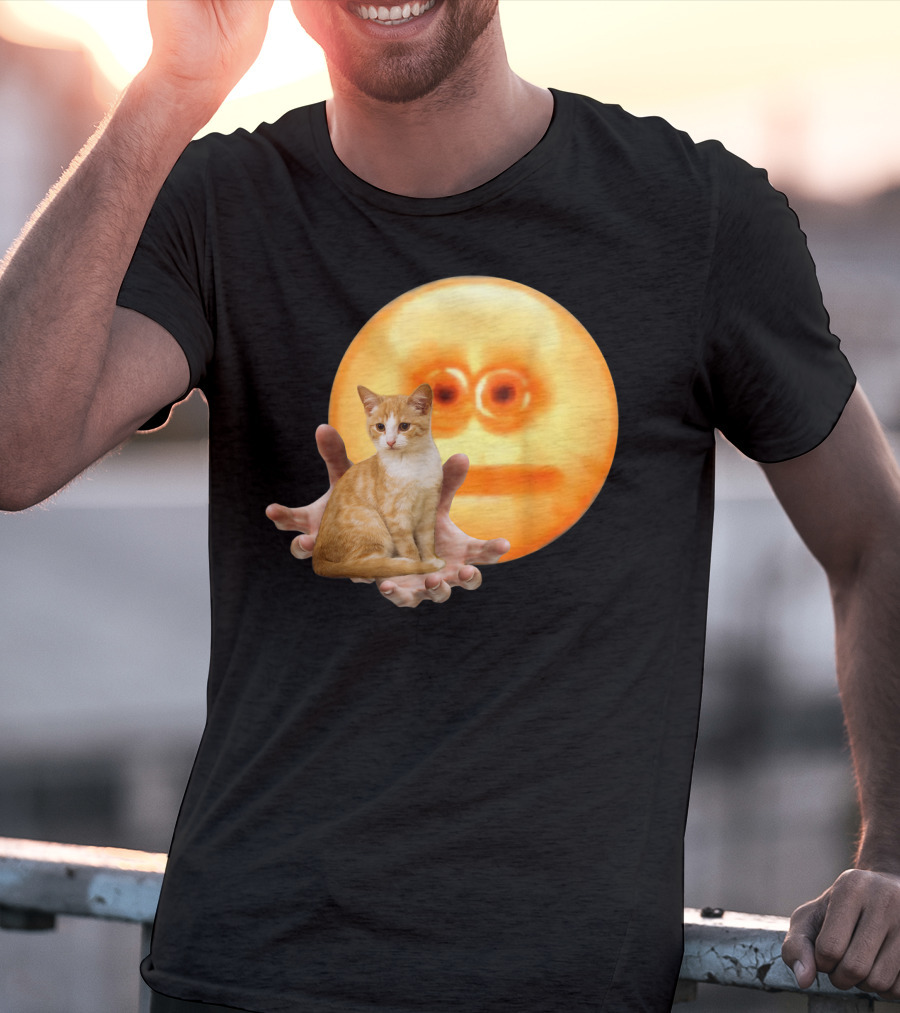 Screen Reaching Emoji Cat Meme Dank T-Shirt