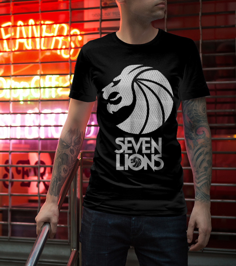 Seven Lions Iconic Logo Lion Head T-Shirt