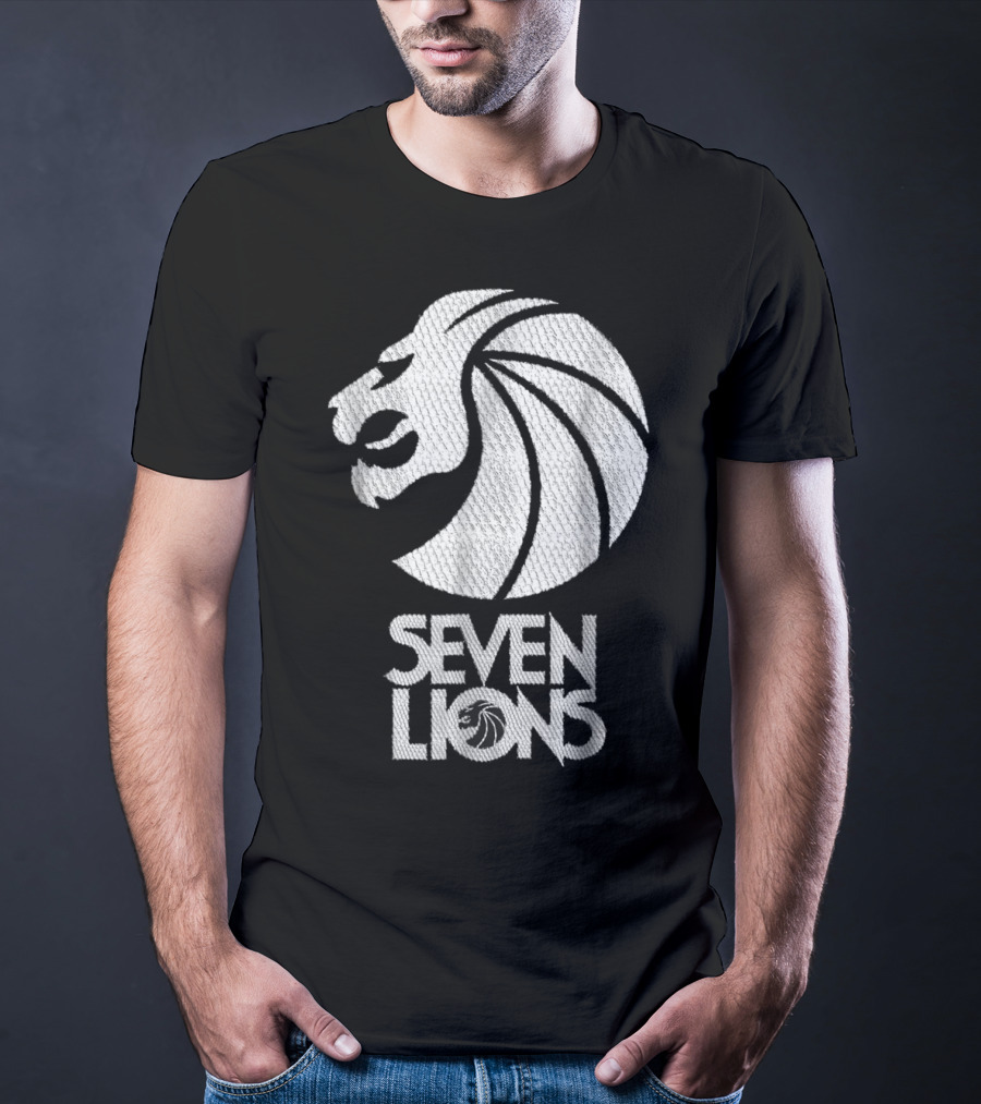 Seven Lions Iconic Logo Lion Head T-Shirt
