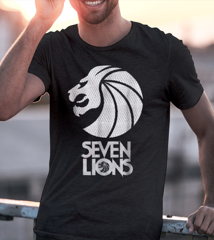 Seven Lions Iconic Logo Lion Head T-Shirt