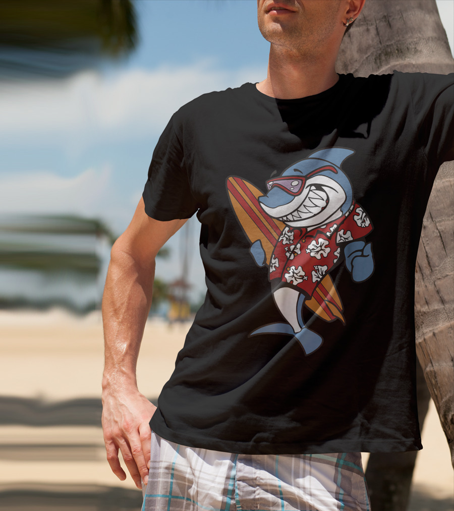 Shark Surf Hawaiian Surfing T-Shirt