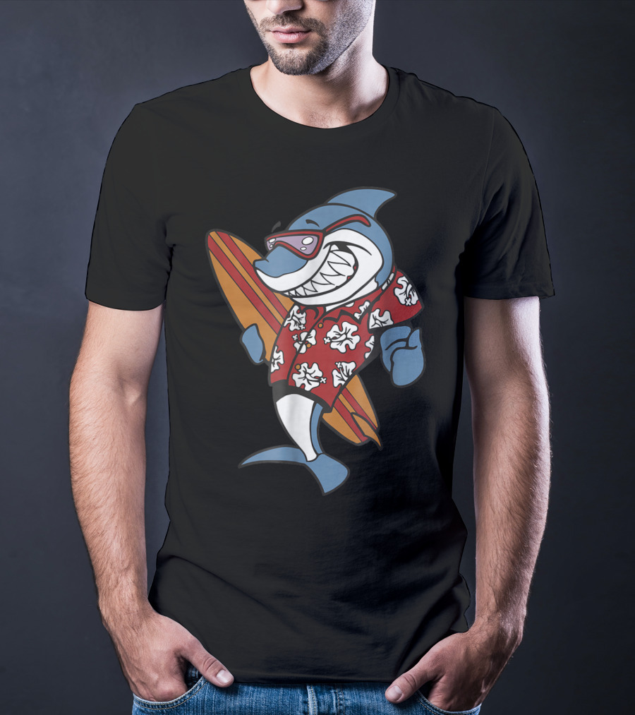 Shark Surf Hawaiian Surfing T-Shirt