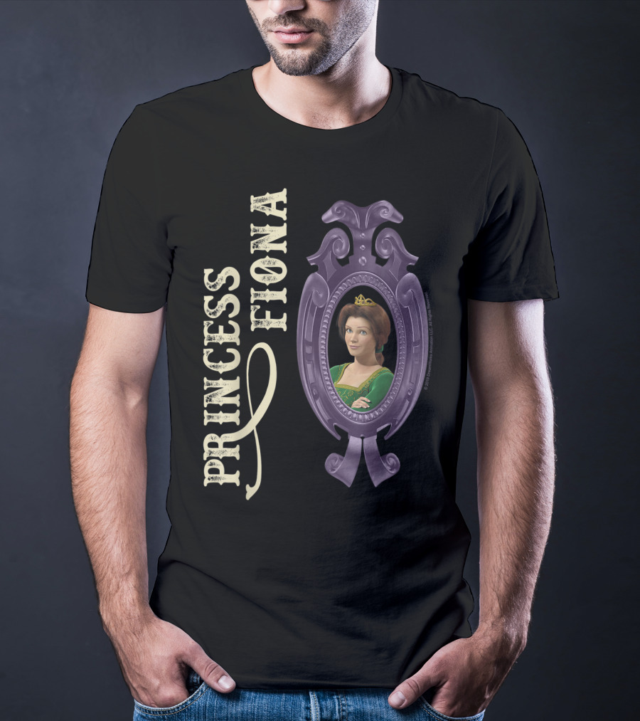 Shrek Princess Fiona In Purple Mirror Reflection T-Shirt