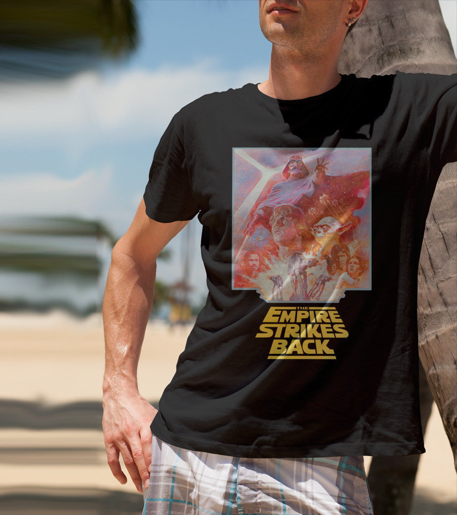 Star Wars The Empire Strikes Back Darth Vader Luke Skywalker Yoda AT-AT Walkers T-Shirt