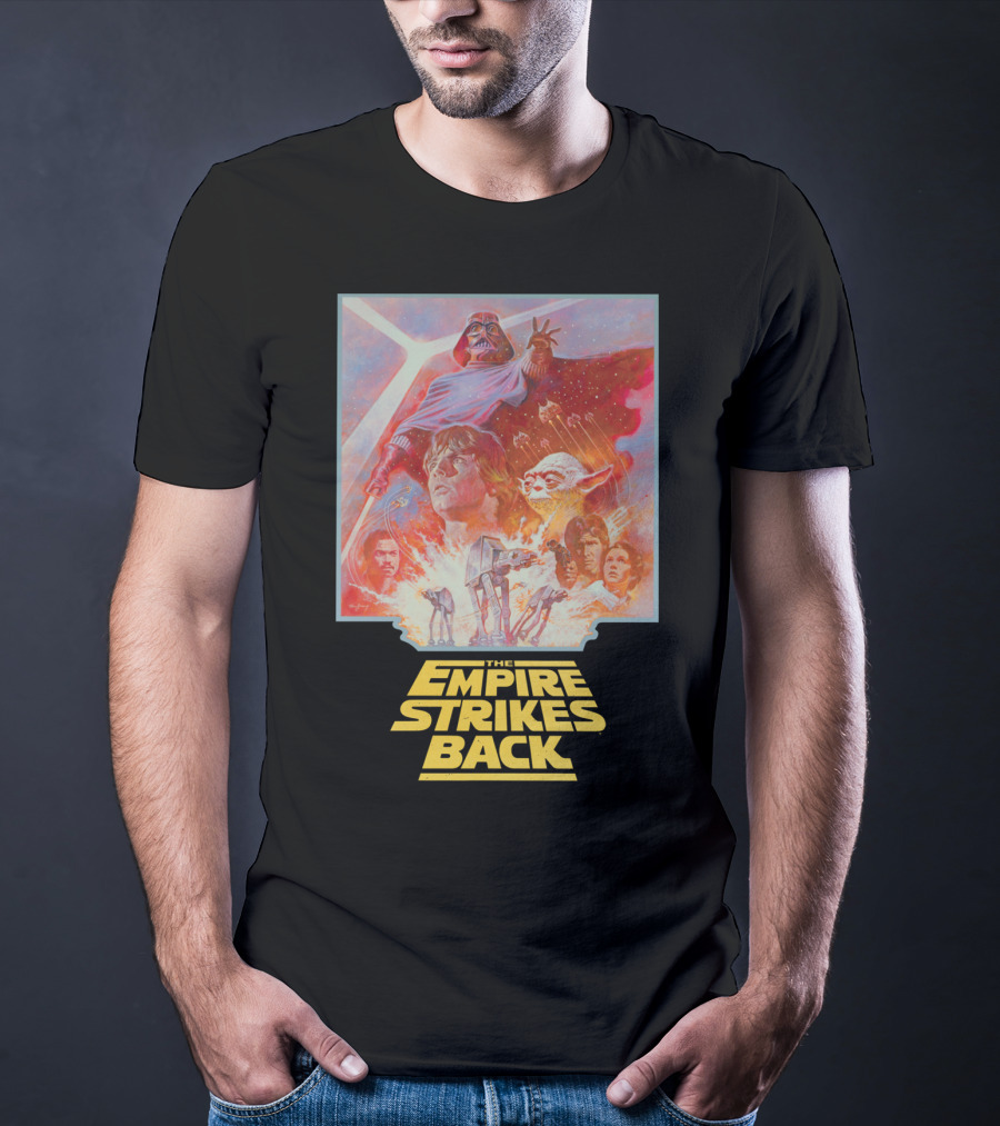 Star Wars The Empire Strikes Back Darth Vader Luke Skywalker Yoda AT-AT Walkers T-Shirt