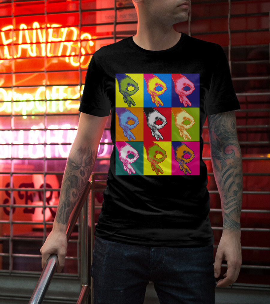 The Circle Game X9 Pop Art Style Hands Multicolor Block T-Shirt