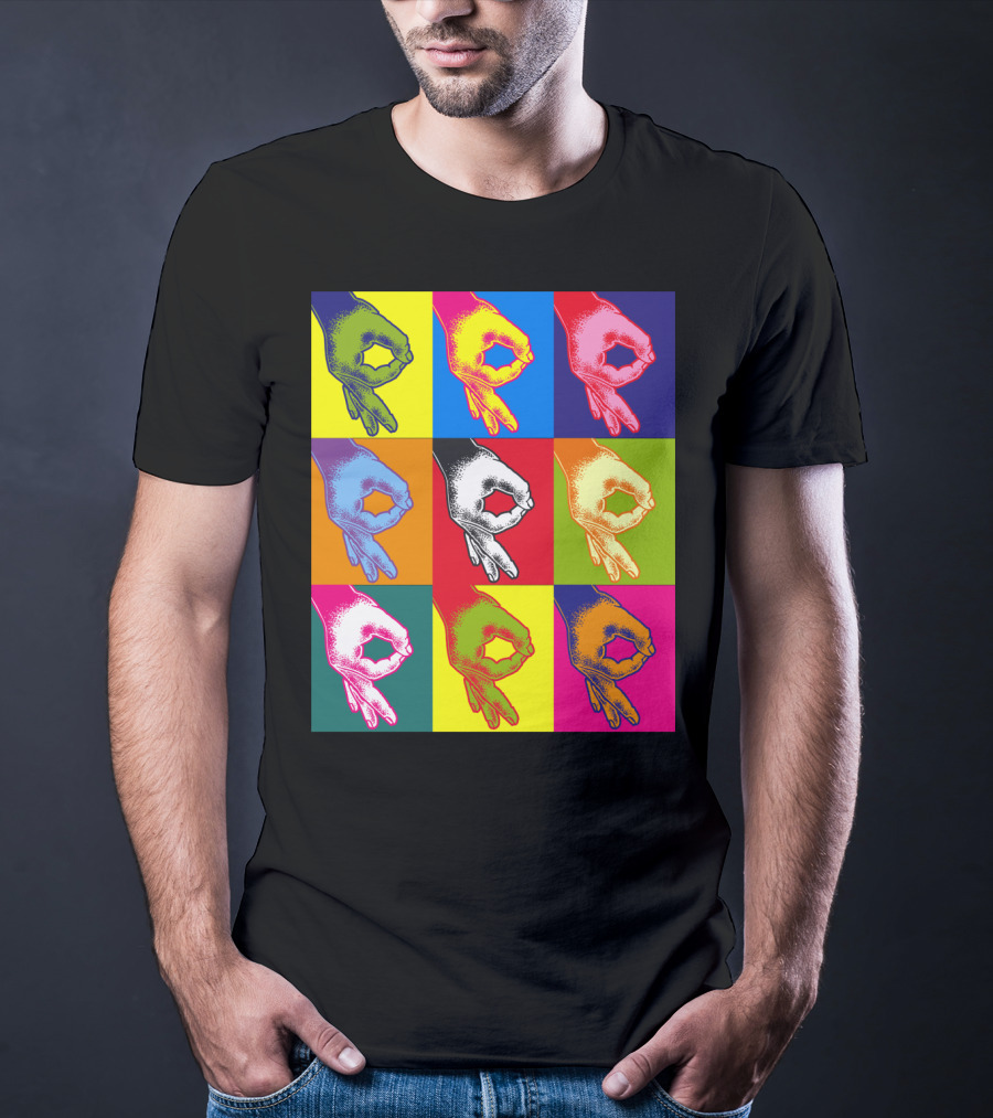 The Circle Game X9 Pop Art Style Hands Multicolor Block T-Shirt