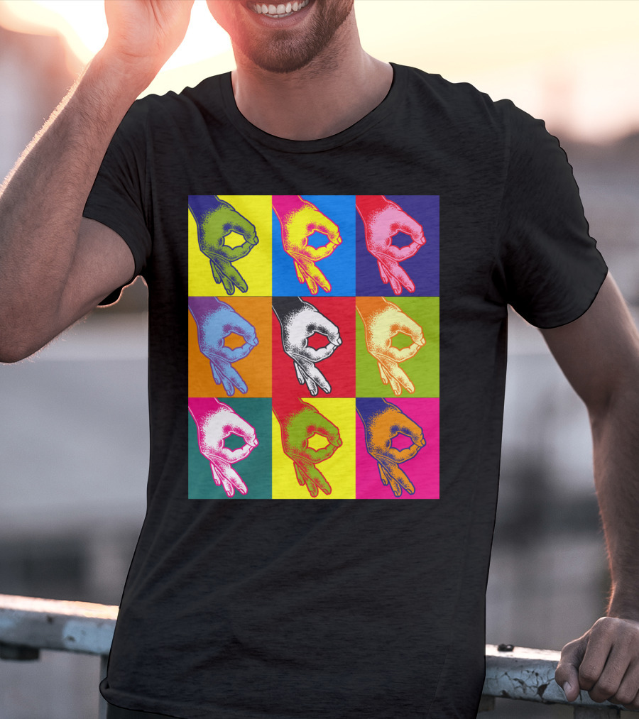 The Circle Game X9 Pop Art Style Hands Multicolor Block T-Shirt