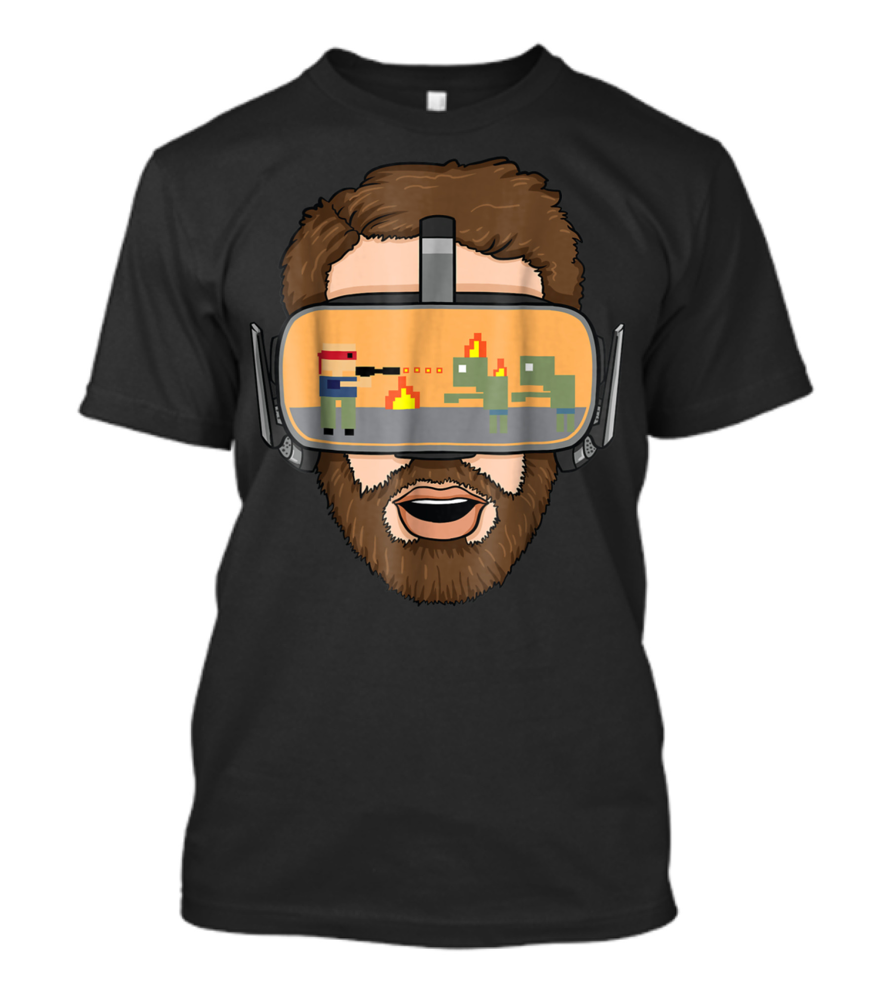 Virtual Reality Pixelated Adventure Inside Headset T-Shirt