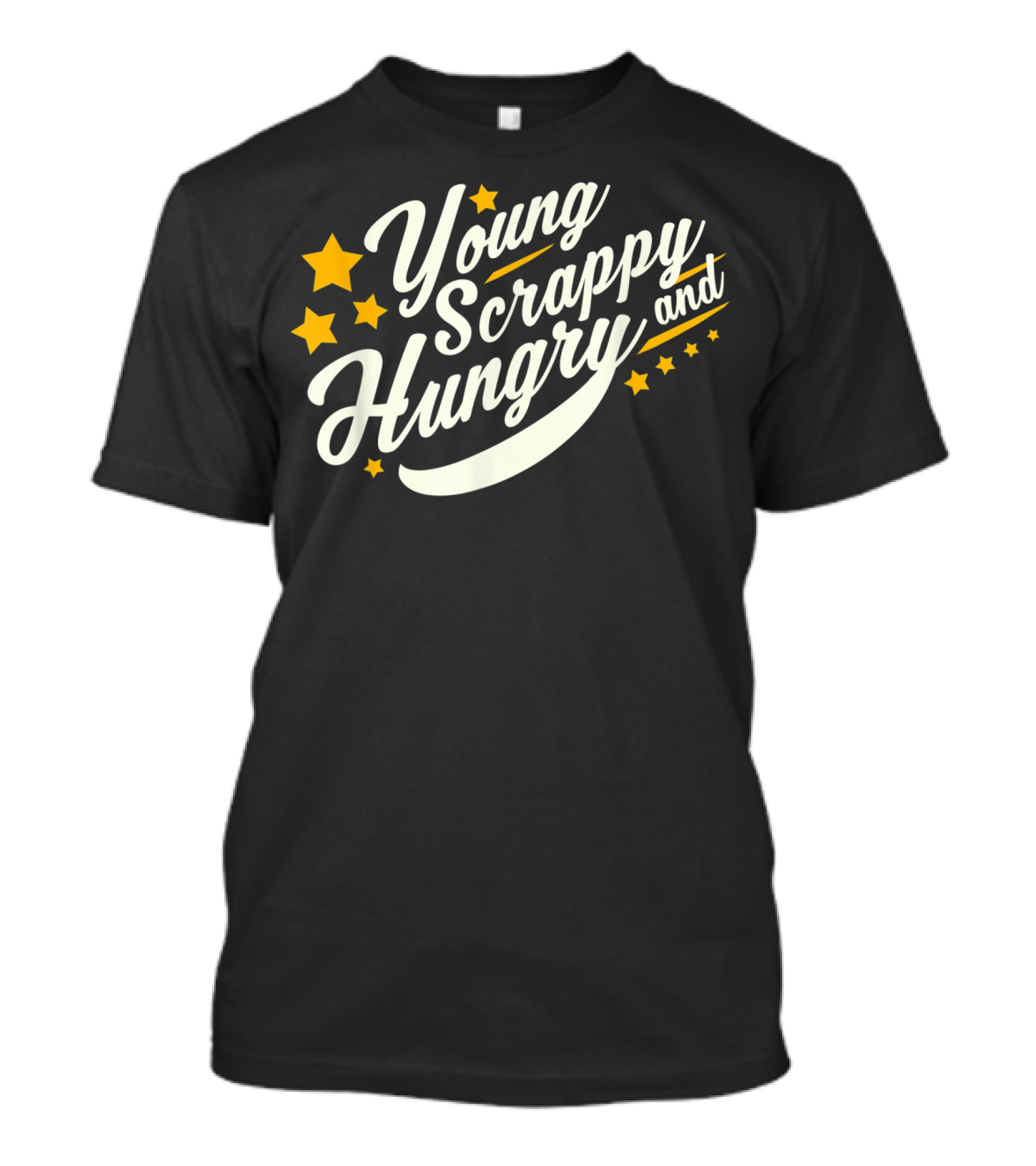 Young Scrappy And Hungry Starry USA Holiday T-Shirt