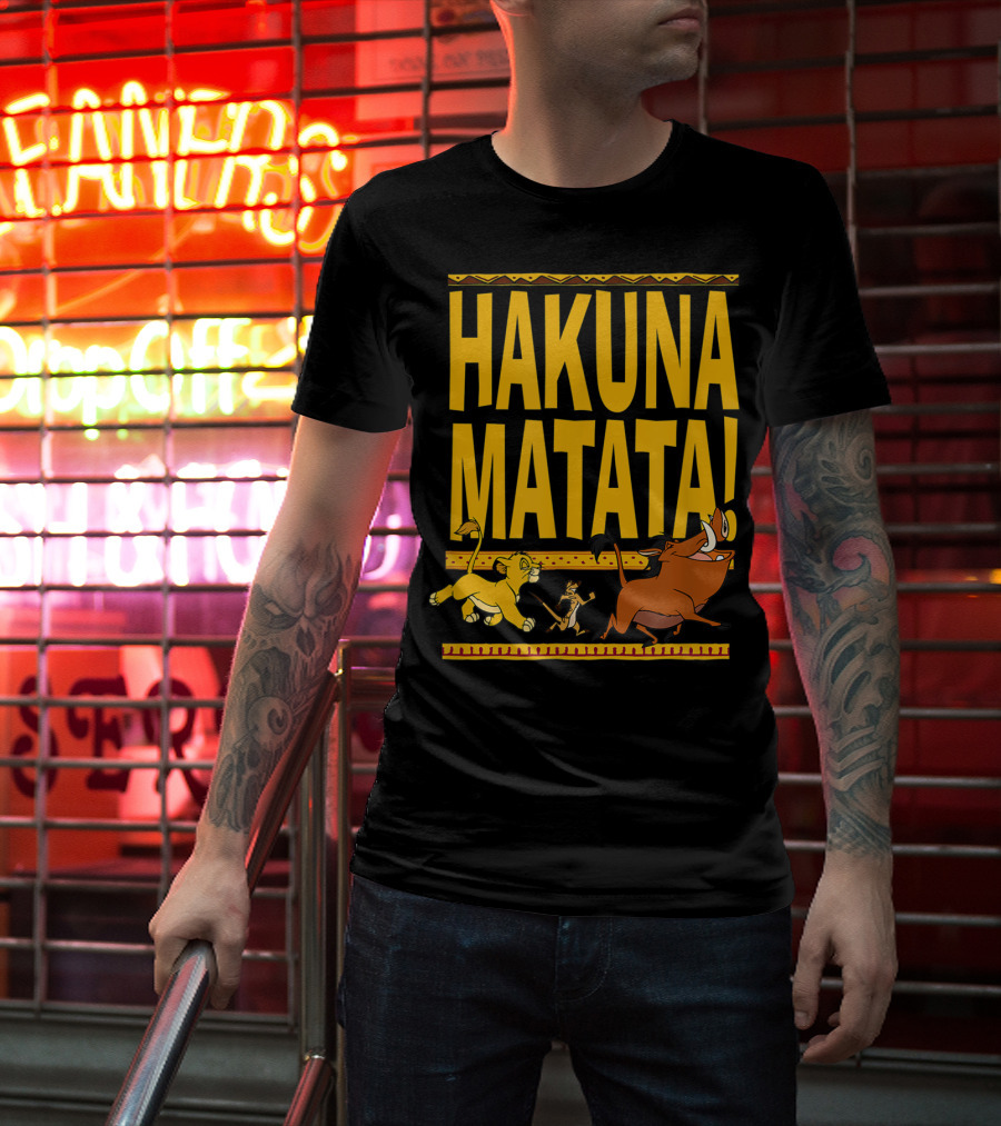 Hakuna Matata Lion King Simba Timon Pumbaa Disney Classic T-Shirt