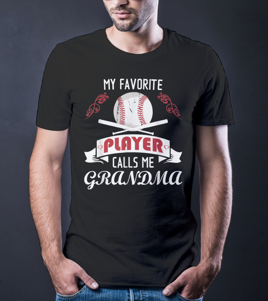 My Favorite Player Baseball Grandma T-Shirt