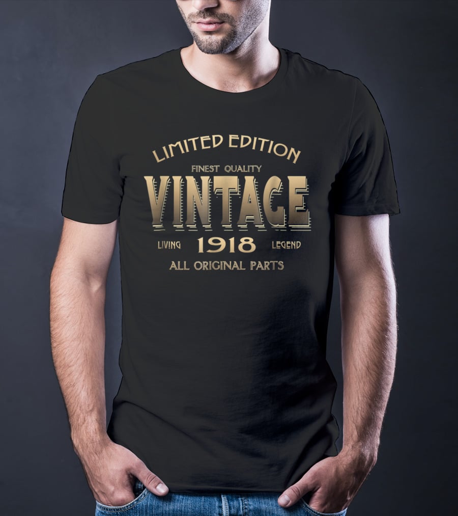 Finest Quality Vintage 1918 Living Legend All Original Parts T-Shirt