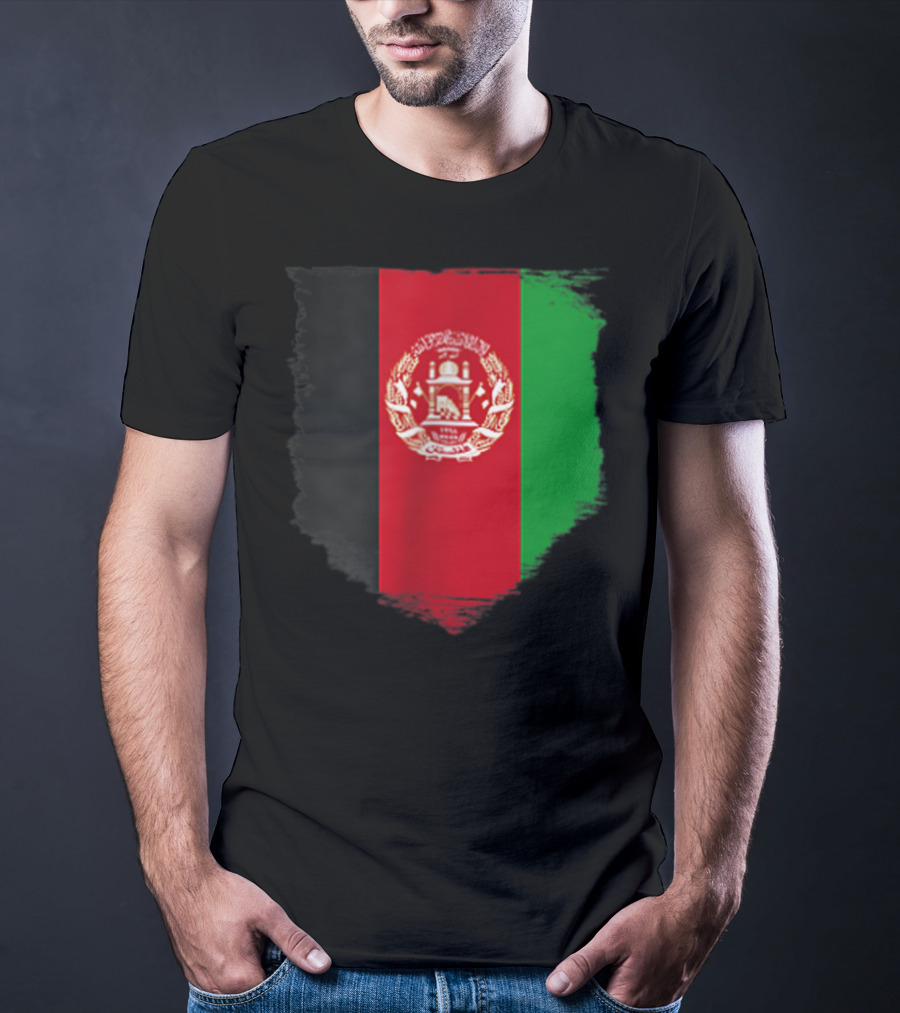 Afghanistan Pocket Afghan Flag Emblem T-Shirt