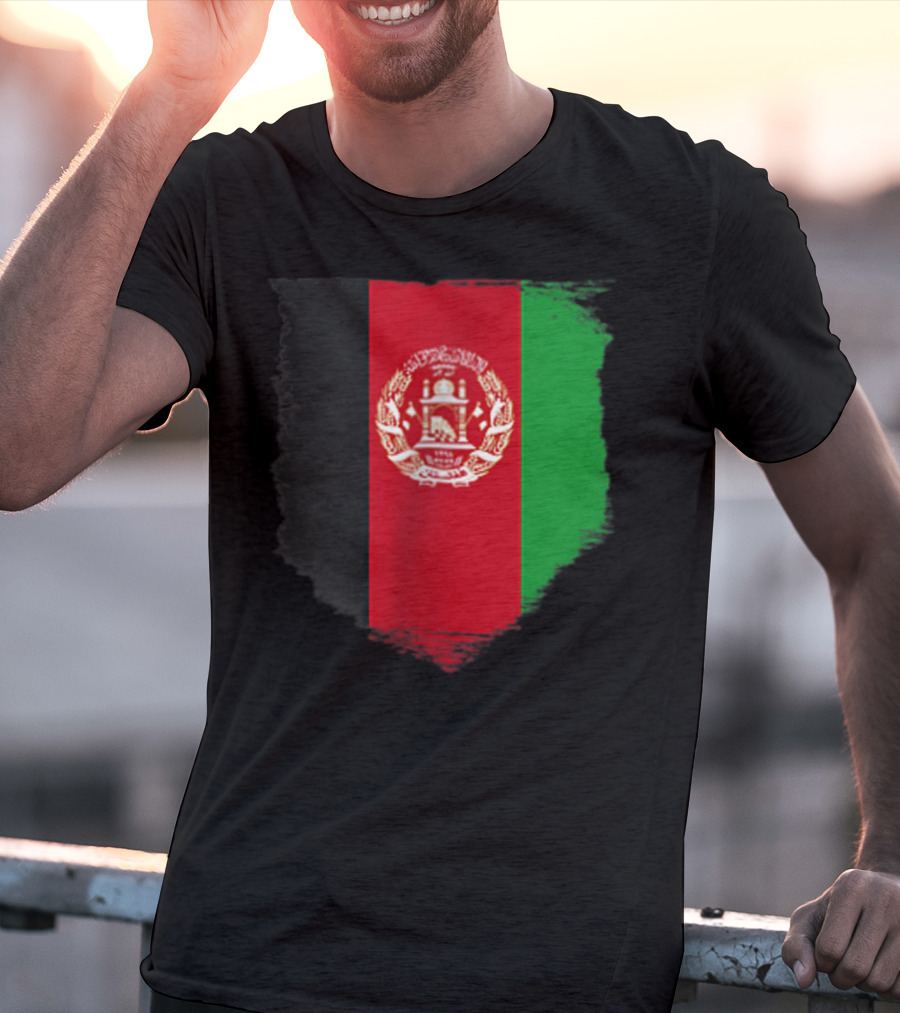 Afghanistan Pocket Afghan Flag Emblem T-Shirt