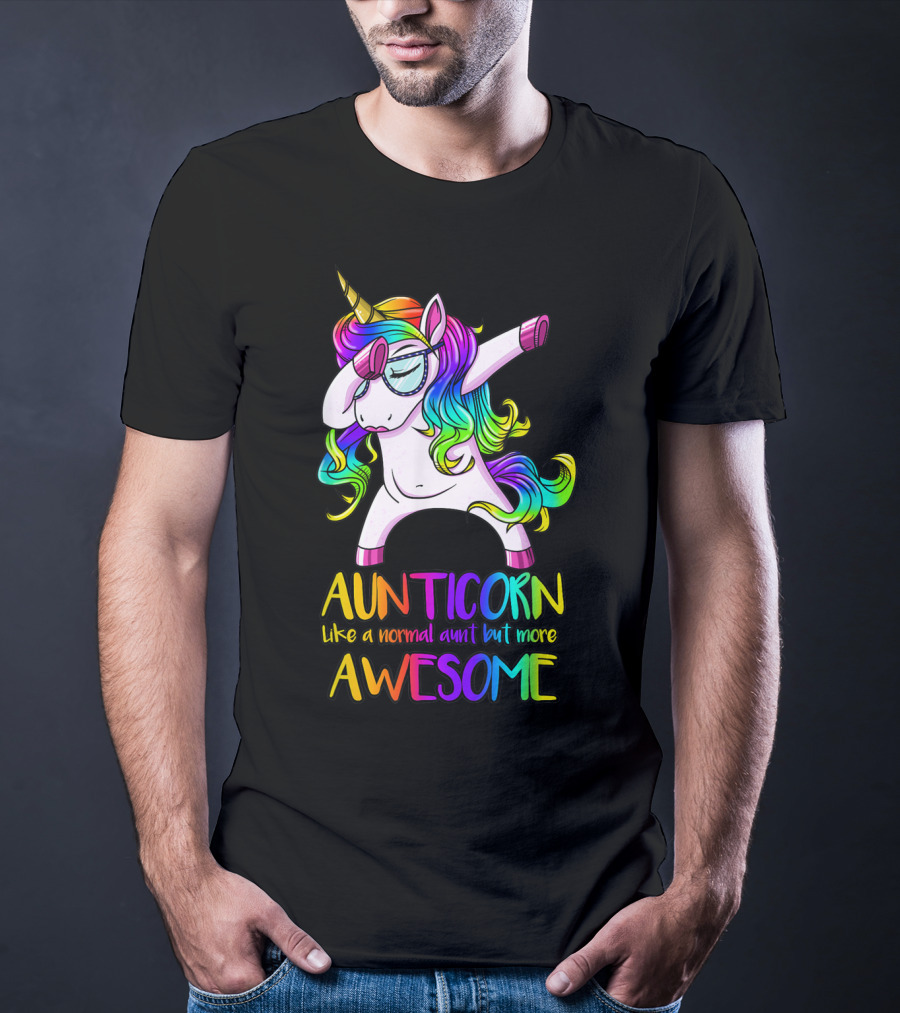 Aunticorn Like A Normal Aunt But More Awesome Unicorn Dab Dance T-Shirt