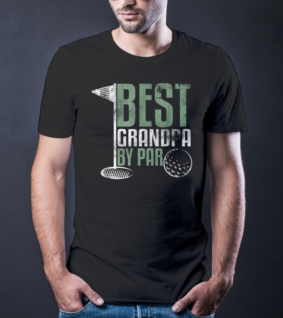 Best Grandpa By Par Father's Day Golf T-Shirt