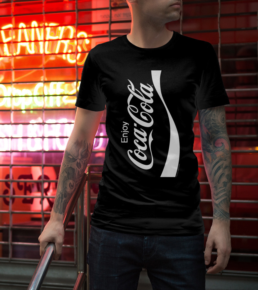 Enjoy Coca-Cola Black And White T-Shirt