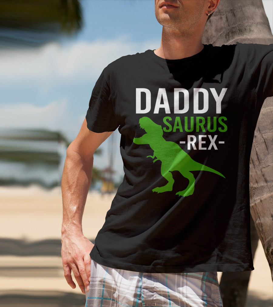 Daddy Saurus Rex Funny Dino Rex Dad T-Shirt
