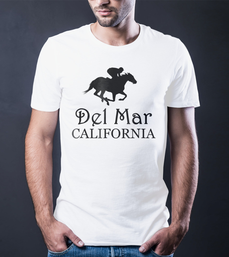 Del Mar California Horse Racing Rider T-Shirt