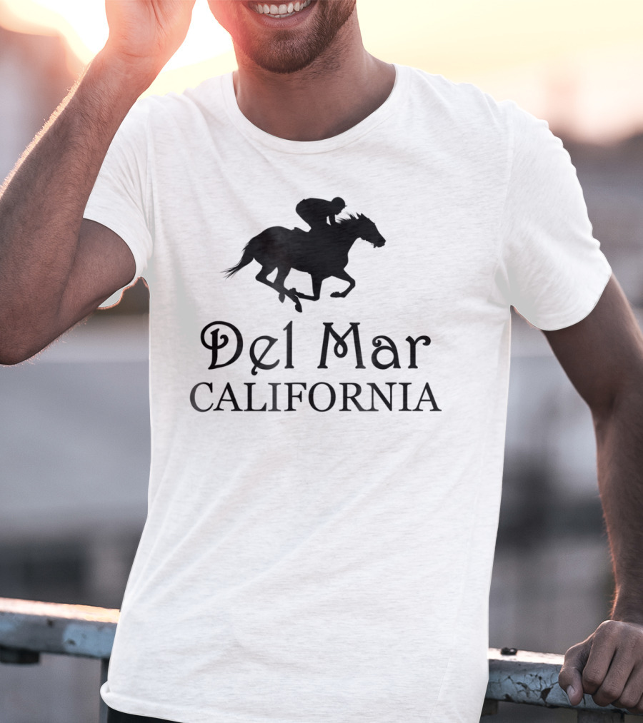 Del Mar California Horse Racing Rider T-Shirt