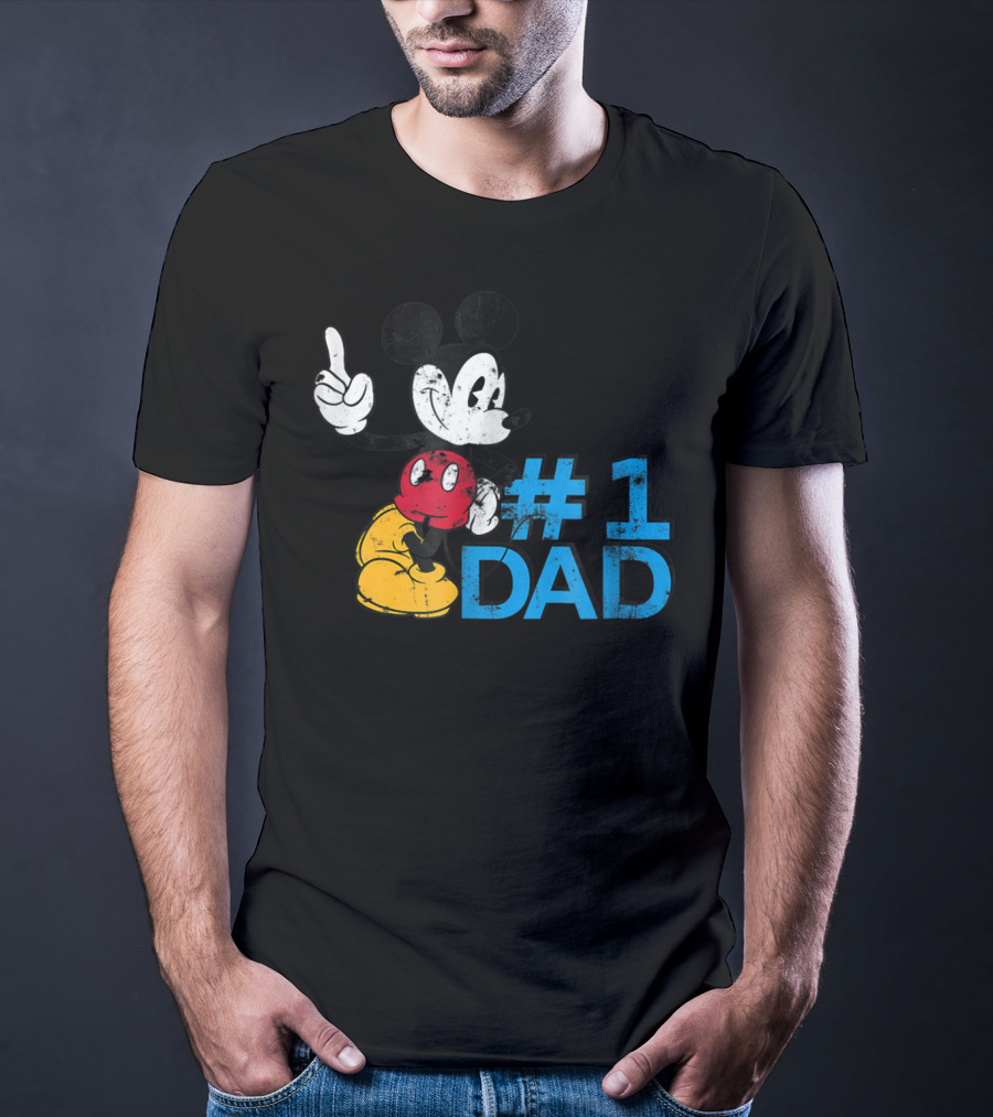 Disney Mickey Mouse #1 Dad Father's Day T-Shirt