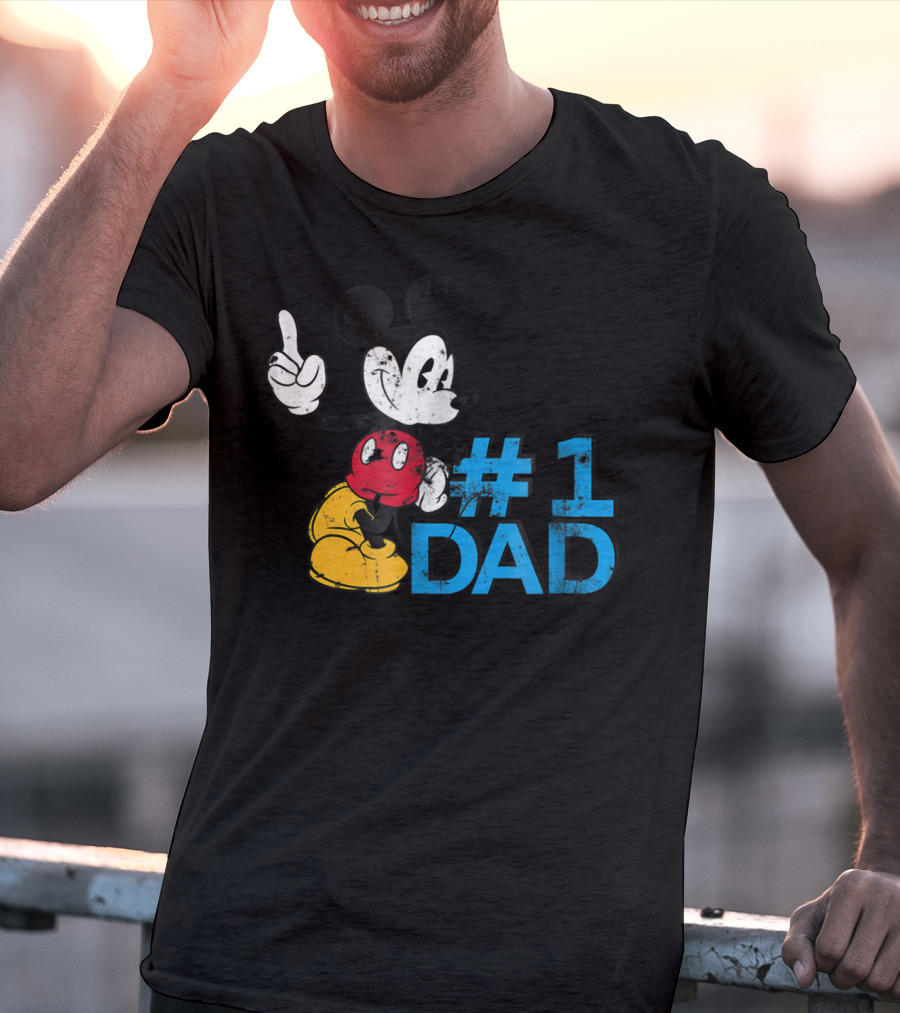 Disney Mickey Mouse #1 Dad Father's Day T-Shirt