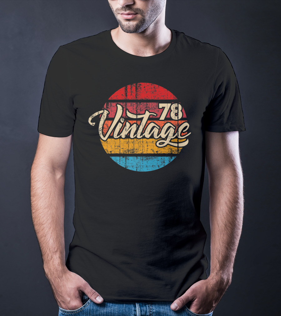 Vintage 78 Distressed Throwback T-Shirt