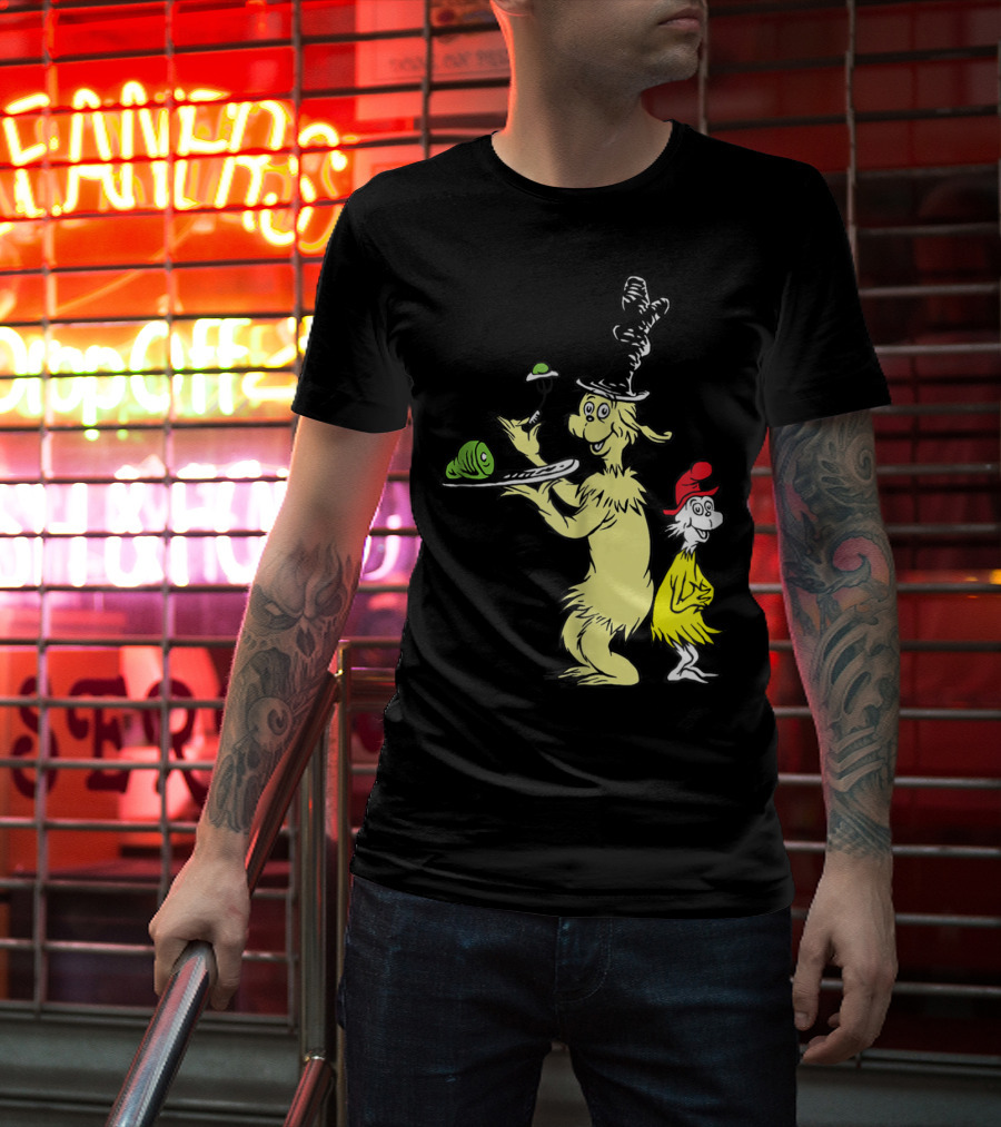Dr Seuss Sam I Am With Green Eggs And Ham Iconic Characters T-Shirt