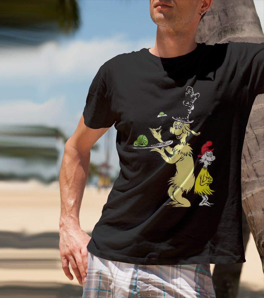 Dr Seuss Sam I Am With Green Eggs And Ham Iconic Characters T-Shirt