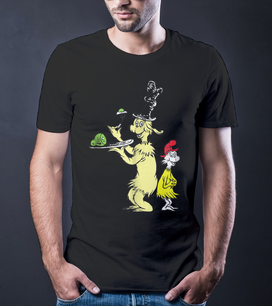 Dr Seuss Sam I Am With Green Eggs And Ham Iconic Characters T-Shirt