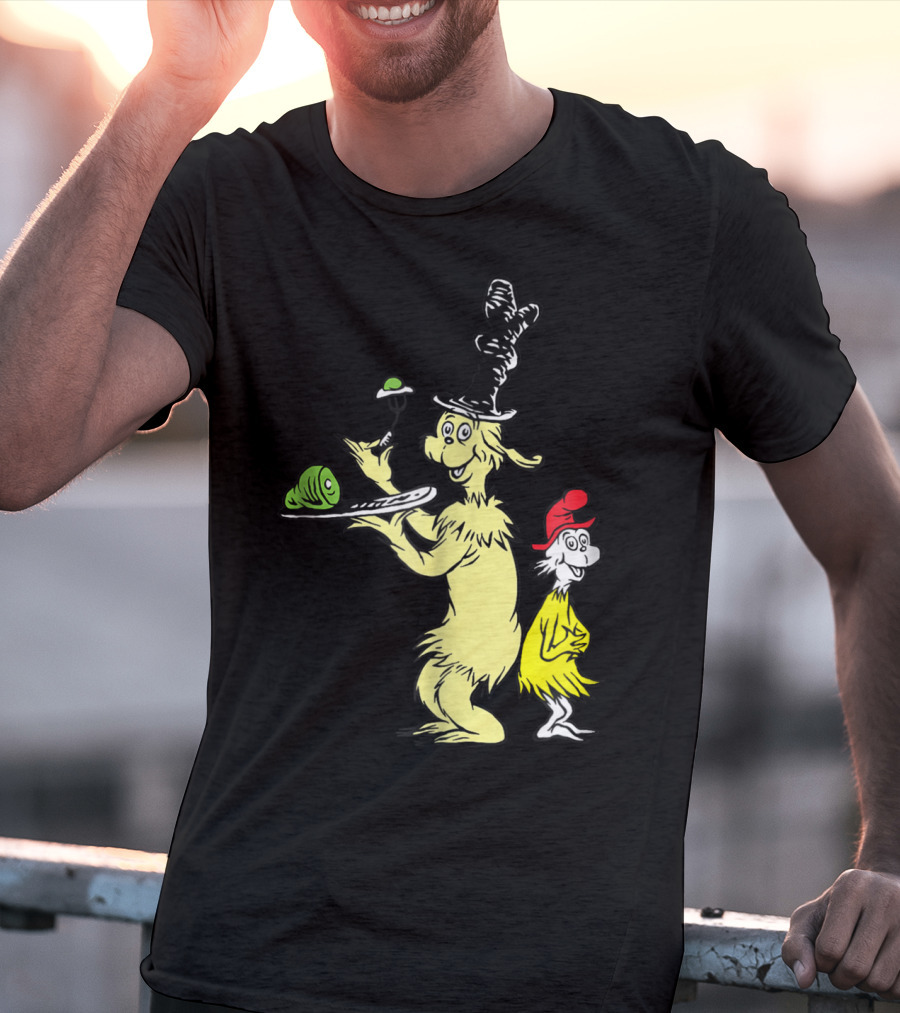 Dr Seuss Sam I Am With Green Eggs And Ham Iconic Characters T-Shirt