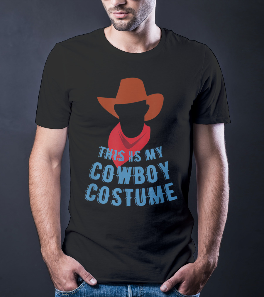 This Is My Cowboy Costume Funny Cowboy Hat Kids Western T-Shirt