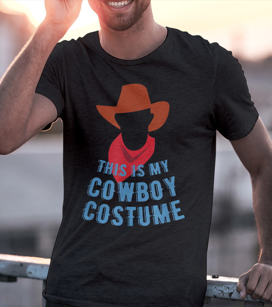 This Is My Cowboy Costume Funny Cowboy Hat Kids Western T-Shirt
