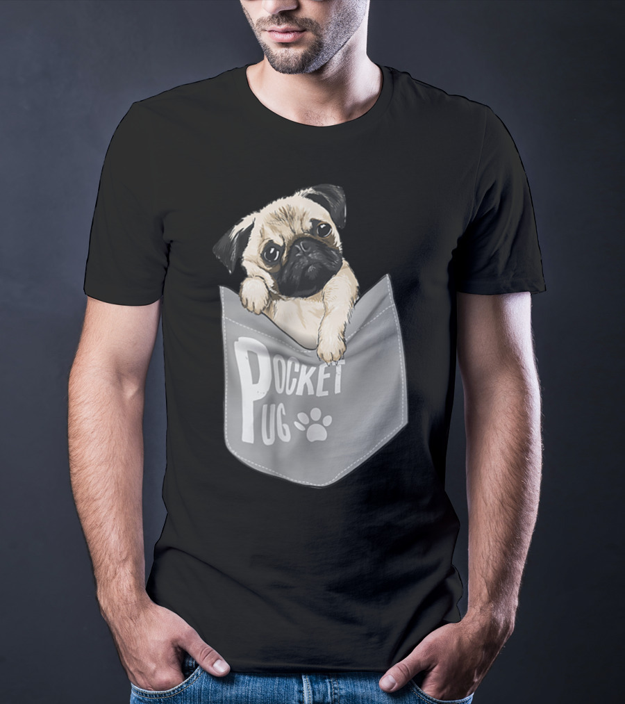 Pocket Pug Funny Cute Dog Pug T-Shirt