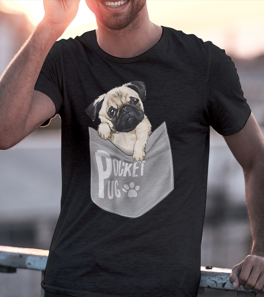 Pocket Pug Funny Cute Dog Pug T-Shirt