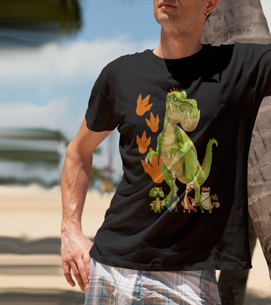 Gigantosaurus Giganto And Dino Footprints 4 Kid Dinos T-Shirt
