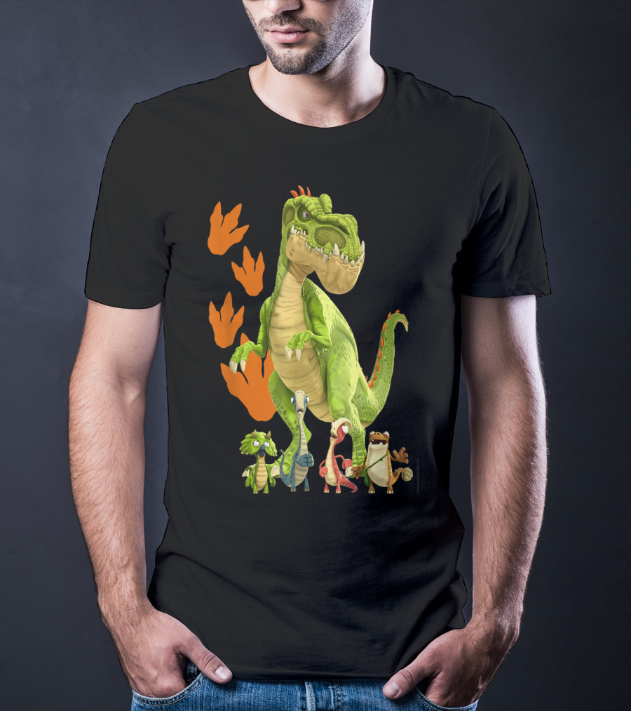 Gigantosaurus Giganto And Dino Footprints 4 Kid Dinos T-Shirt