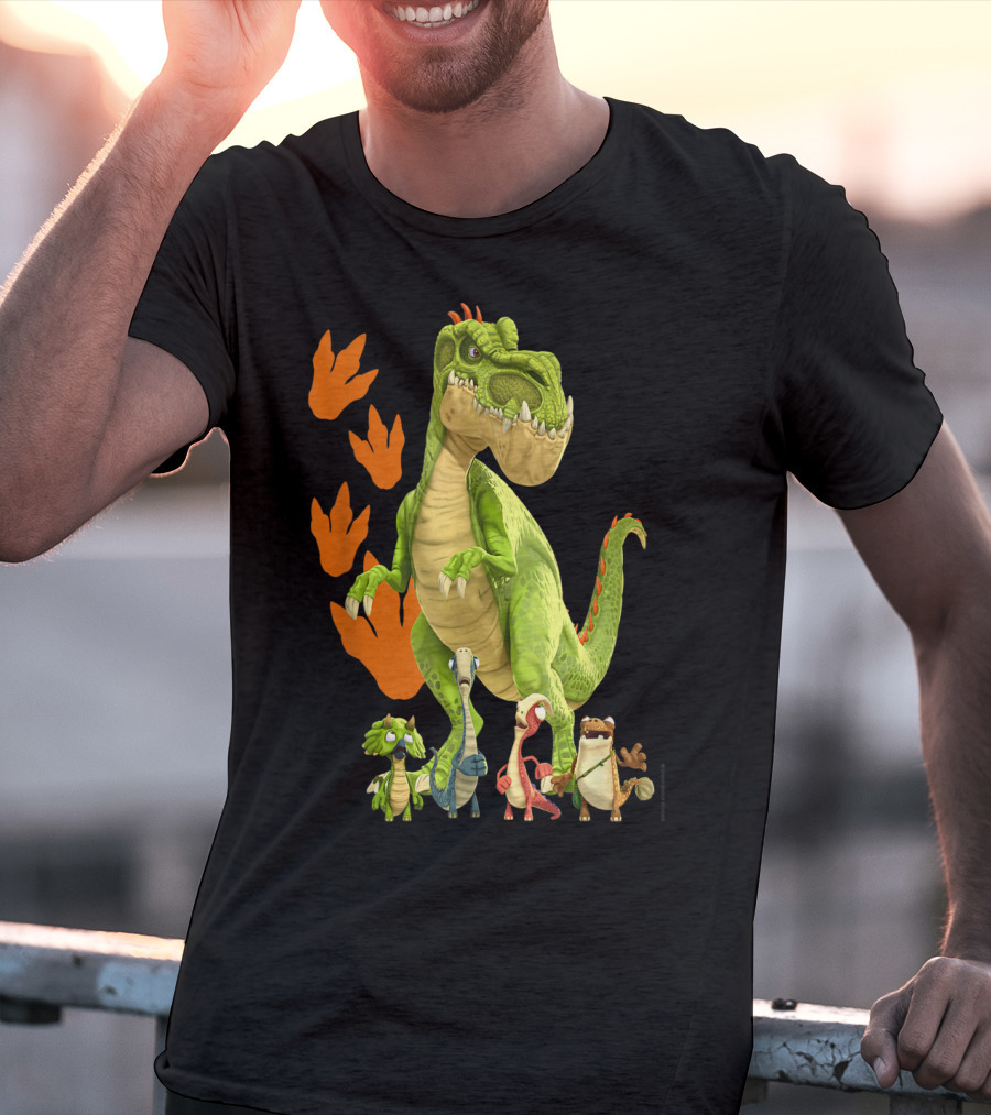 Gigantosaurus Giganto And Dino Footprints 4 Kid Dinos T-Shirt