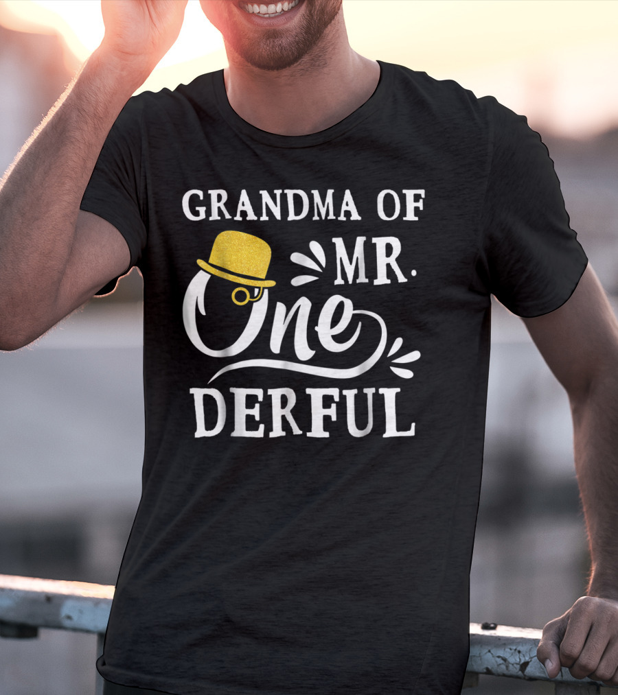 Grandma Of Mr. Onederful Bo's 1st Birthday T-Shirt