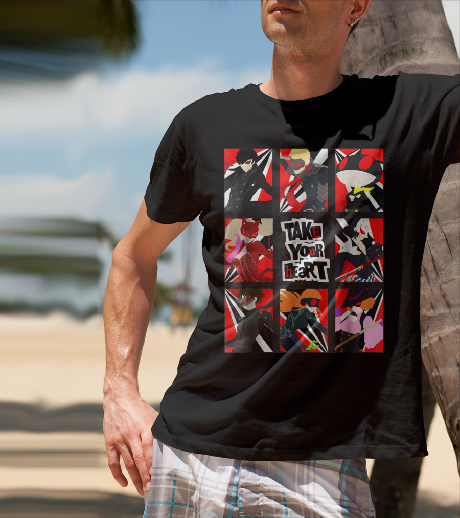 Take Your Heart Persona Characters Collage T-Shirt