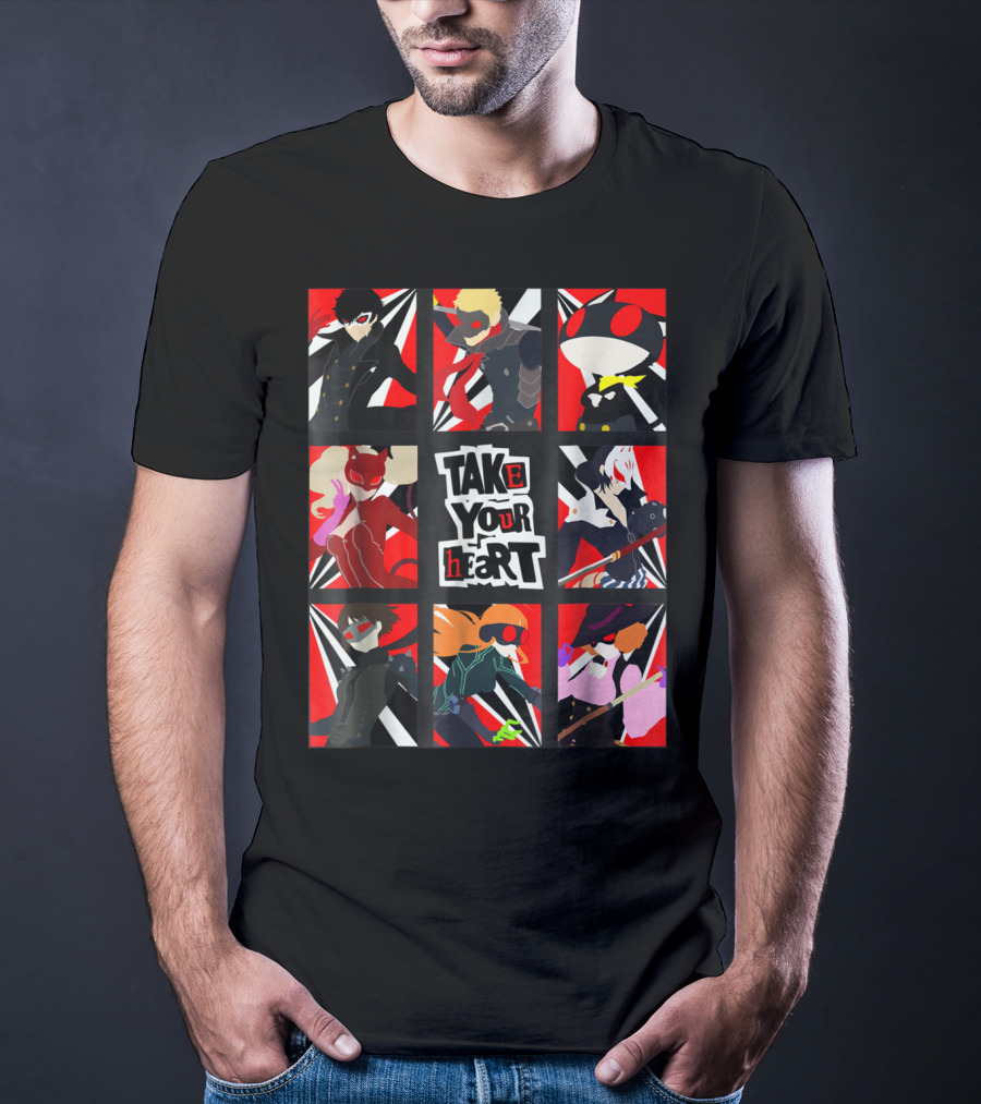 Take Your Heart Persona Characters Collage T-Shirt