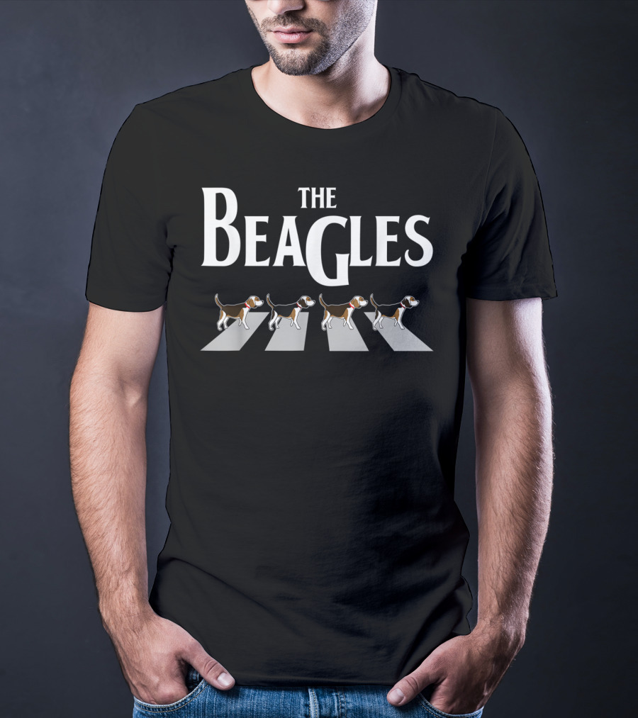 The Beagles Abbey Road Humor Funny Beagle Love Dog T-Shirt